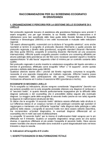 raccomandazioni per gli screening ecografici in