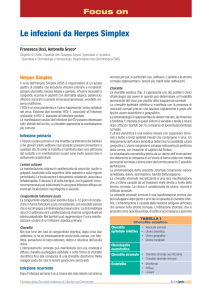 Le infezioni da Herpes Simplex