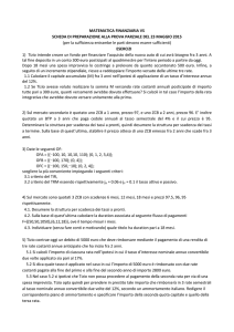 MATEMATICA FINANZIARIA VS SCHEDA DI PREPARAZIONE