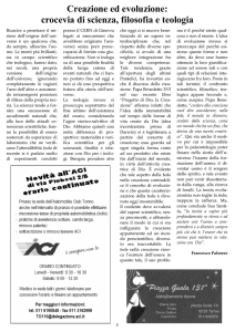 Creazione ed evoluzione: crocevia di scienza, filosofia e teologia
