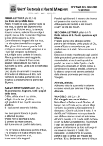 6 gennaio PRIMA LETTURA (Is 60,1-6) Dal libro del profeta Isaia