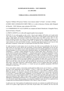 OLIMPIADI DI FILOSOFIA – XXIV EDIZIONE AS 2015