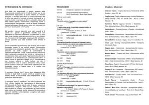 INTRODUZIONE AL CONVEGNO PROGRAMMA Relatori e