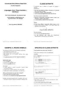 Classi Astratte e Interfacce in Java