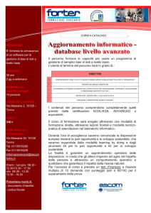 database livello avanzato