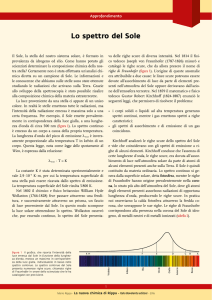 Lo spettro del Sole - Zanichelli online per la scuola