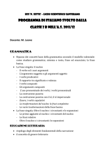 PROGRAMMA DI ITALIANO SVOLTO DALLA CLASSE 2 B nell`a.s