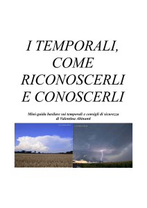 I TEMPORALI, COME RICONOSCERLI E CONOSCERLI