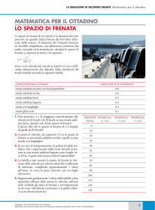 Lo spazio di frenata - Zanichelli online per la scuola
