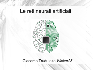 Le reti neurali artificiali
