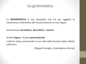 La grammatica, la frase