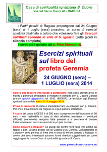 Esercizi spirituali sul libro del profeta Geremia