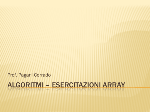 Esercizi Algoritmi e programmazione (ARRAY)