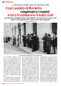 La Resistenza militare dopo l`8 settembre 1943. Così i soldati
