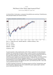 Wall Street: la Dow Theory riapre la porta all`Orso?