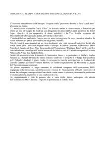 COMUNICATO STAMPA ASSOCIAZIONE MARIANELLA GARCIA
