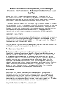 Budesonide/formoterolo sospensione pressurizzata per inalazione