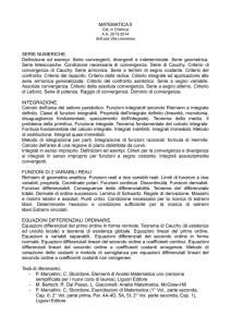 MATEMATICA II SERIE NUMERICHE. Definizione ed esempi. Serie