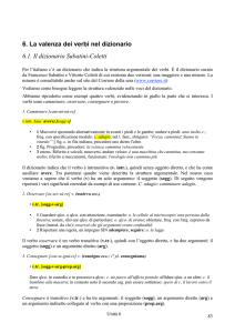 6. La valenza dei verbi nel dizionario 6.1. Il dizionario Sabatini