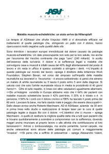Malattie muscolo-schelettriche: un aiuto arriva da Hilterapia