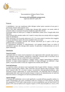 Prevenzione della endoftalmite postoperatoria