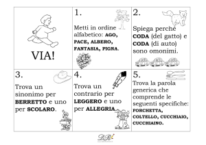 sono omonimi. Trova un sinonimo per Trova un