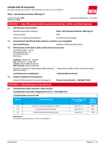 Scheda Dati di Sicurezza: Silicio
