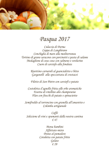 Pasqua 2017 - Ristorante Pizzeria Abbazia