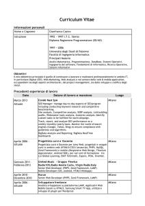 curriculum esteso - Gianfranco Castro