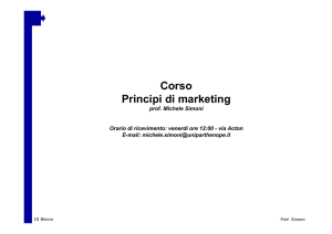 Corso Principi di marketing - "PARTHENOPE"