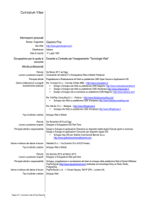 Curriculum Vitae - Dipartimento di Matematica e Informatica