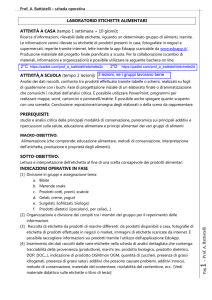 – P ro f. A . B attistelli LABORATORIO ETICHETTE ALIMENTARI