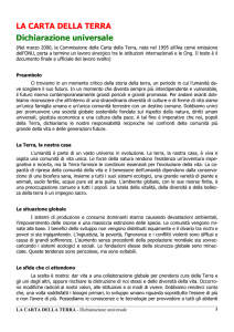 LA CARTA DELLA TERRA Dichiarazione universale