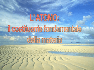 L`ATOMO e LA TAVOLA PERIODICA