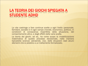 Lezione sulla Teoria dei giochi - Un metodo di studio per l`ADHD