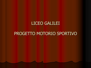 allega Progetto del Liceo Scientifico ad indirizzo Sportivo
