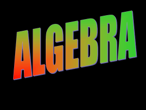ALGEBRA