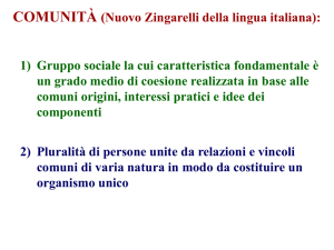 COMUNITÀ