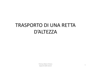 trasporto di una retta d`altezza