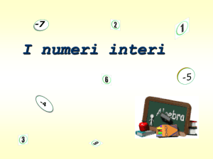 I numeri interi