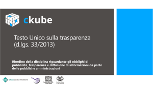 Testo unico sulla Trasparenza (d.Lgs. 33/2013)