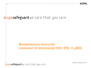 Manipolazione sicura dei monomeri di diisocianati