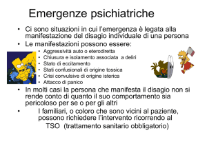 PSICOLOGIA emergenze psichiatriche