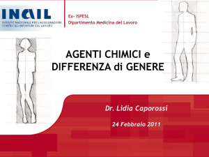 AGENTI CHIMICI e DIFFERENZA di GENERE