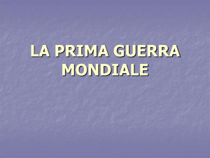 la prima guerra mondiale - Dipartimento di Scienze Politiche
