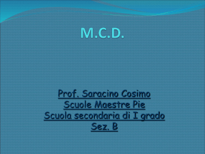 massimo comun divisore