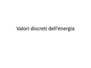 Valori discreti dell`energia