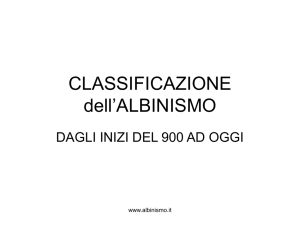 Storia della Classificazione dell`Albinismo