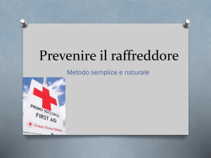 Prevenire il raffreddore