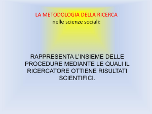 La metodologia della ricerca 1 - IIS CHINI-MICHELANGELO